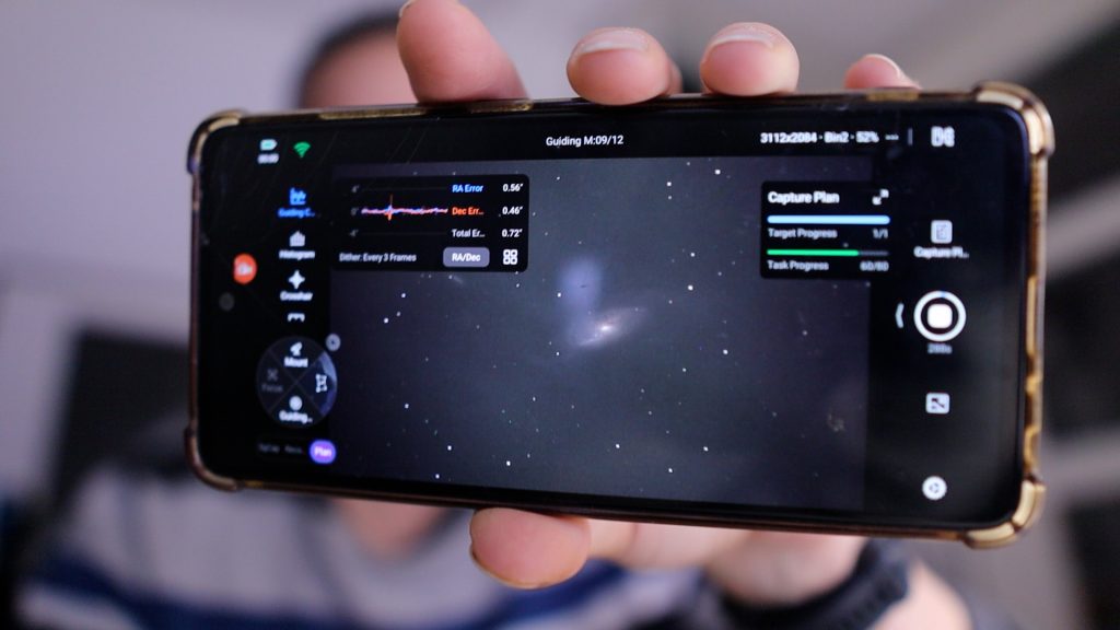 撮影シーケンス実行中